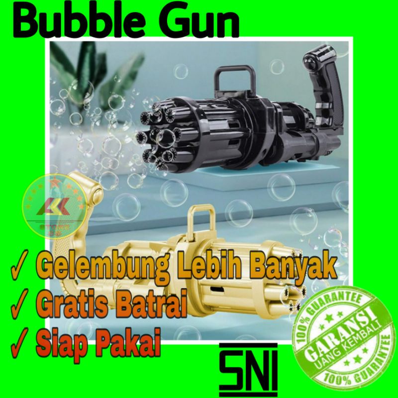 Ready [COD] Bubble Gun Mainan Anak Pistol Tembakan Gelembung Refill Bubble Sabun Liquid