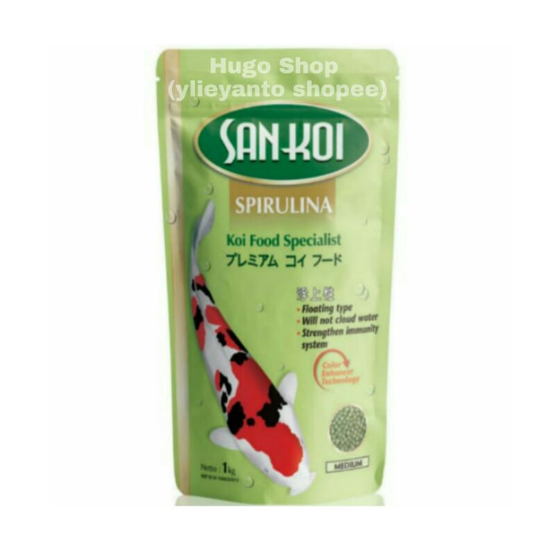 Sankoi Spirulina 1 kg ready uk S dan M / san koi / pakan koi