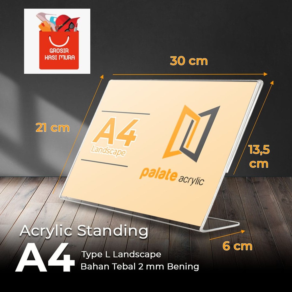

AKRILIK BROSUR A4 LANDSCAPE BENTUK KAKI L