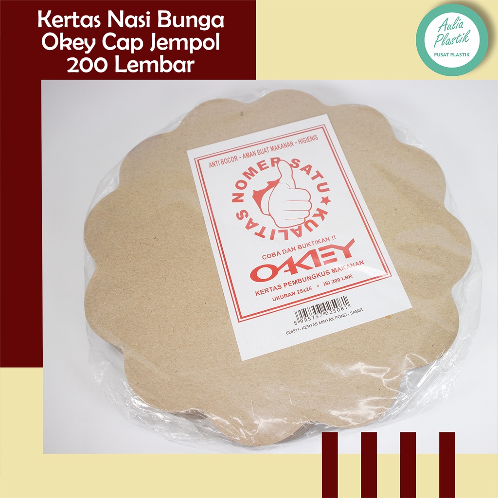 Jual Kertas Nasi Bulat Ukuran 25cm Isi 200 Lembar Kertas Nasi Bunga Alas PiringRotan Alas Piring