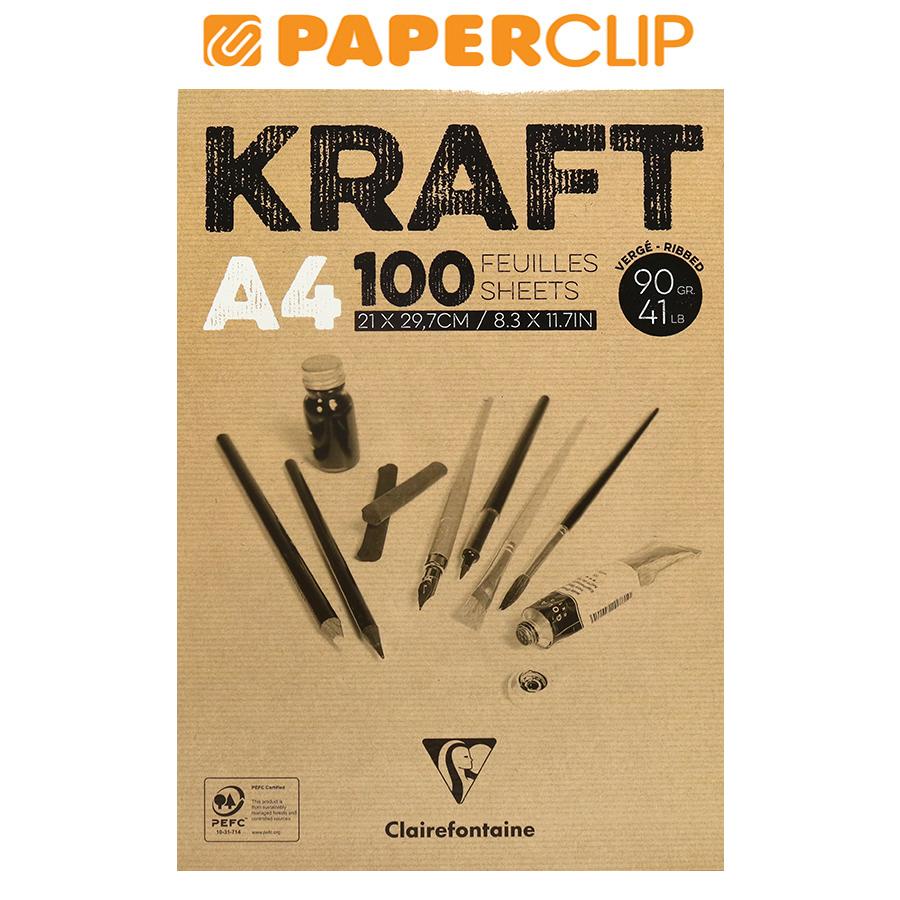 

SKETCHBOOK CLAIREFONTAINE KRAFT BROWN PAPER A4 96545C