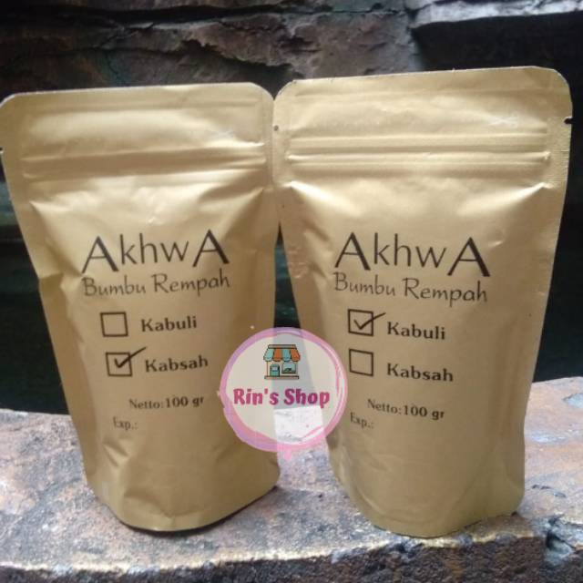 

Bumbu Nasi Kabuli Akhwa Instan Varian Kabsah dan Kabuli