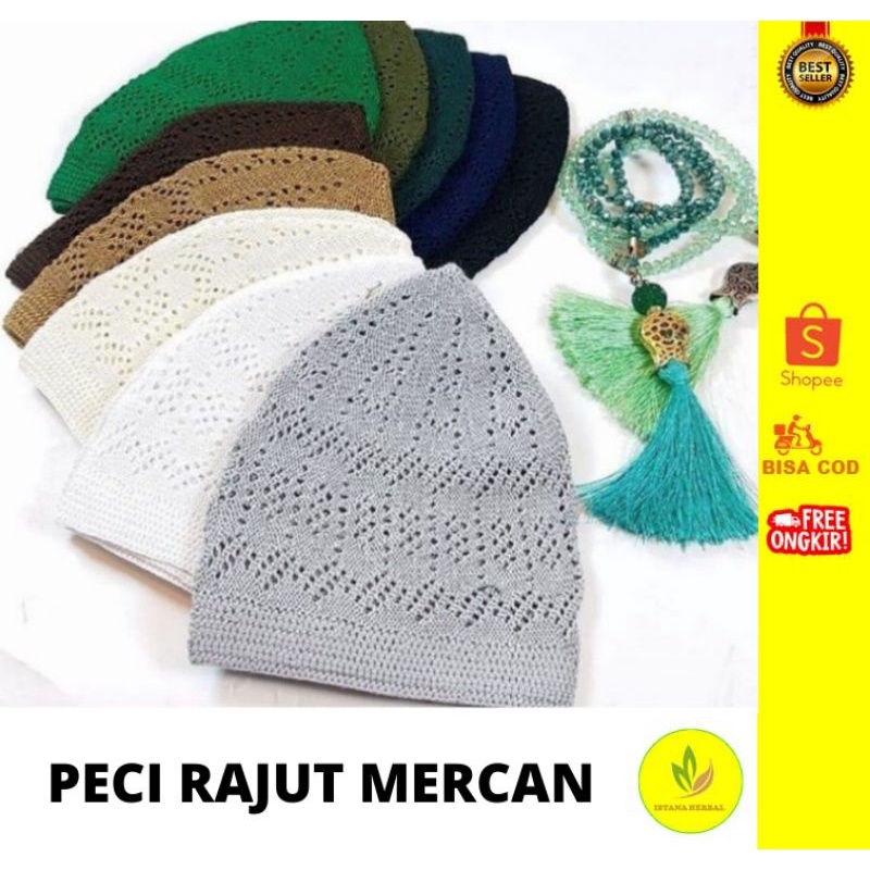 PECI RAJUT MERCAN/PECI HAJI/KUPLUK/SONGKOK/PENUTUP KEPALA/TERLARIS