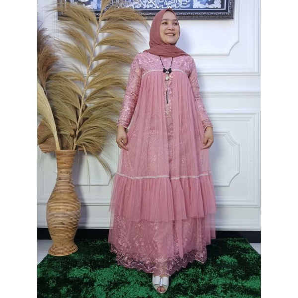 Kebaya Gamis Putri Nilam / Kebaya Dress Pesta / Kebaya Kondangan / Gamis Pesta Mewah / Gamis Kebaya Tutu