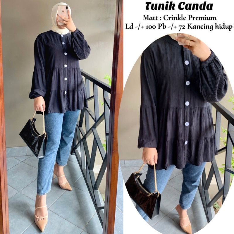 Terbaru || HOT PROMO || DAMMY TUNIK CRINCLE OVERSIZE