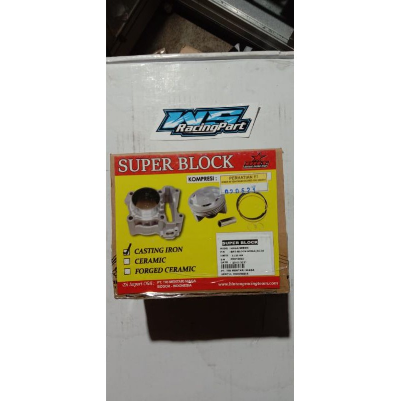 BLOK SET PISTON 62 NMAX AEROX/BURENG BRT SET PISTON FORGED D62 NMAX/AEROX