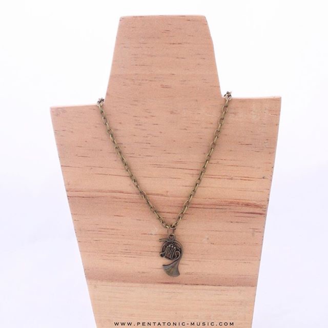 Music Necklace Bronze - Horn | Kalung motif musik