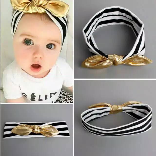 CHUBBI 4 Bandana Anak Bayi Ikat Pita Emas