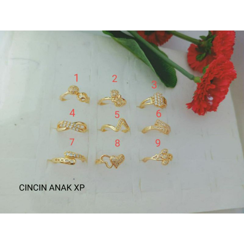 Fourfashion Cincin Anak Aneka Model Kekinian Xuping Lapis Emas SC01