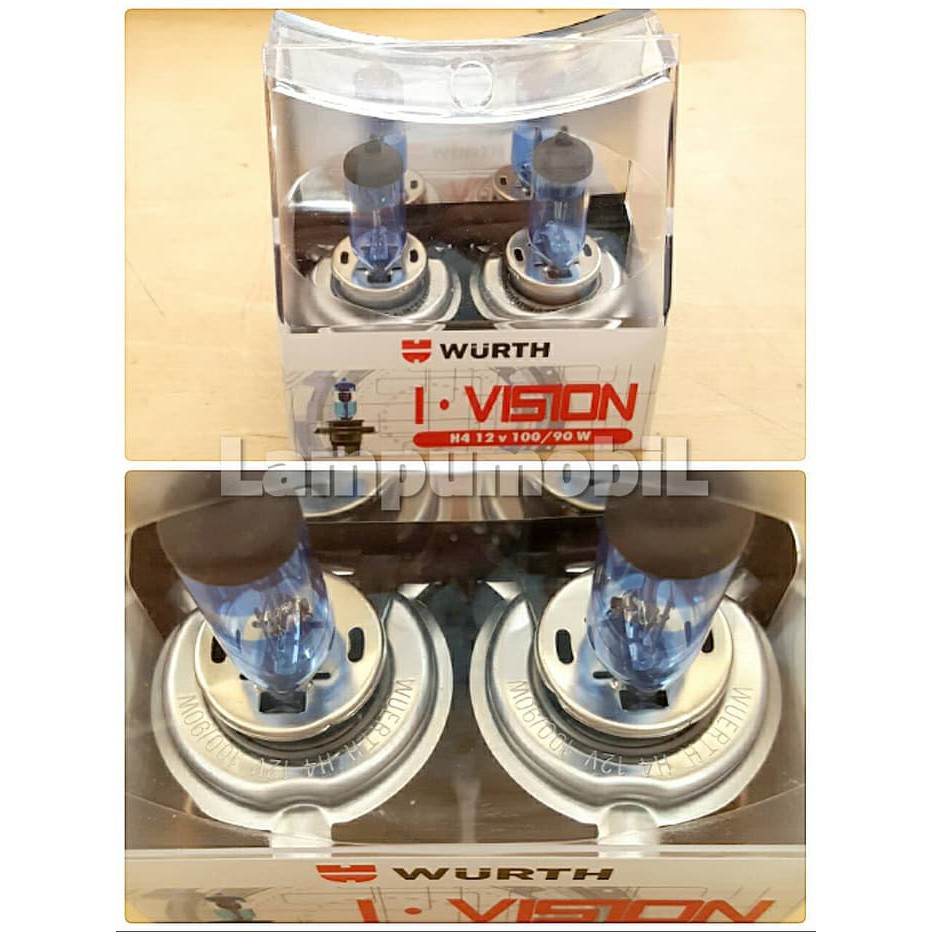 WURTH - Bohlam Halogen H4 12V 100/90W Blue New Technology - LAMPU MOBIL