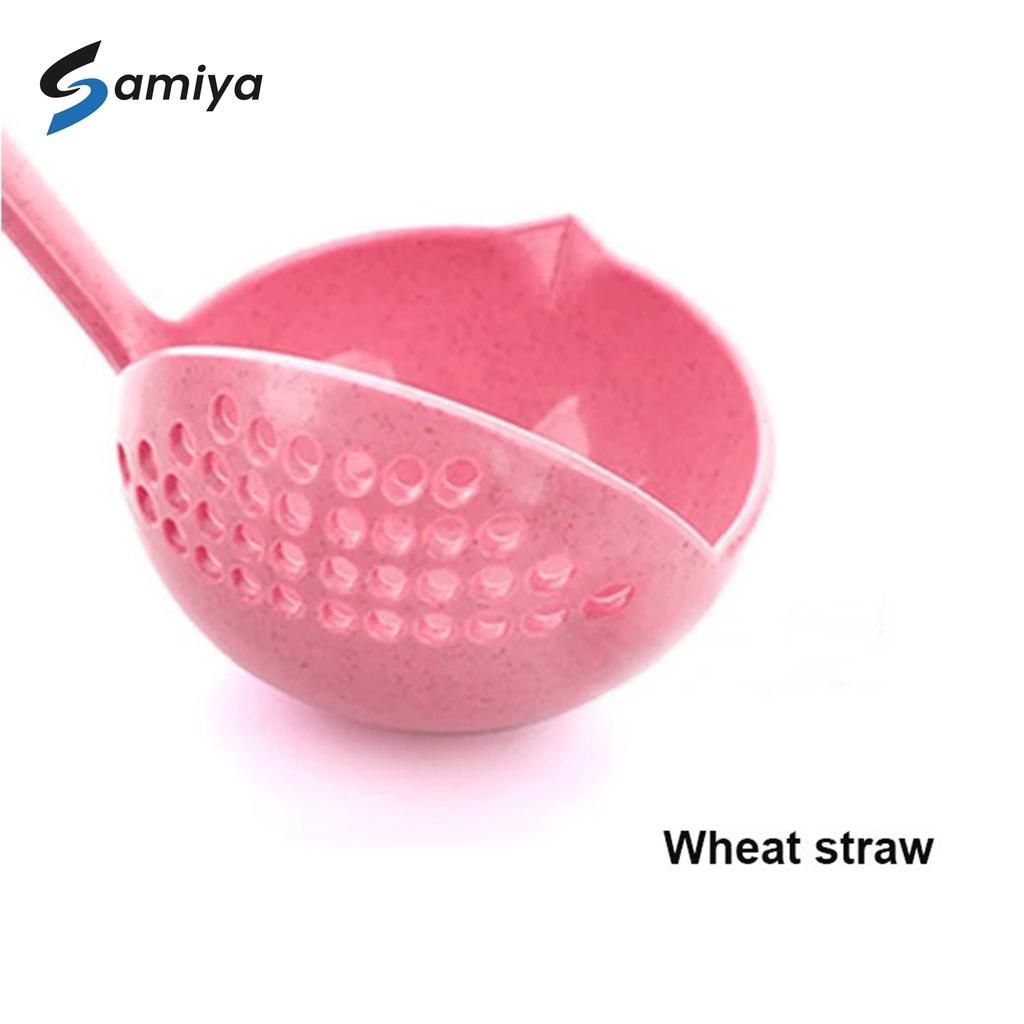 sendok kuah sayur soup filter 2in1 / wheat straw colander hot pot spoon shabu shabu / centong sop