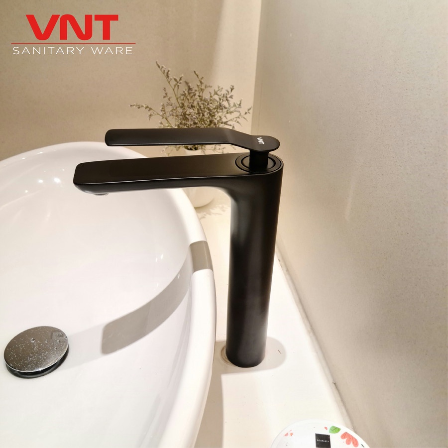 Kran Wastafel Hitam Doff Minimalis Basin Faucet Hot &amp; Cold Keran Black