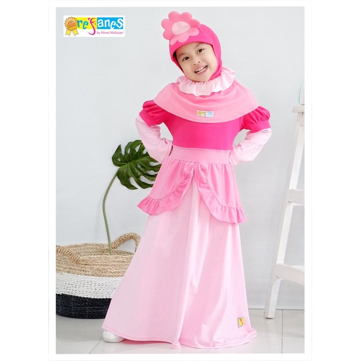 Gamis Anak  Putri Bunga | gamis anak karakter | baju karakter | baju princess by refanes