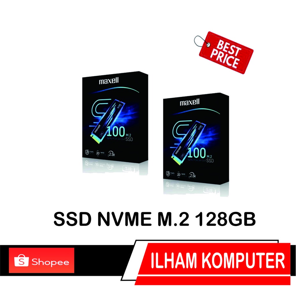 SSD MAXELL 128GB M.2 NVME Read : Up To 2K MB/s