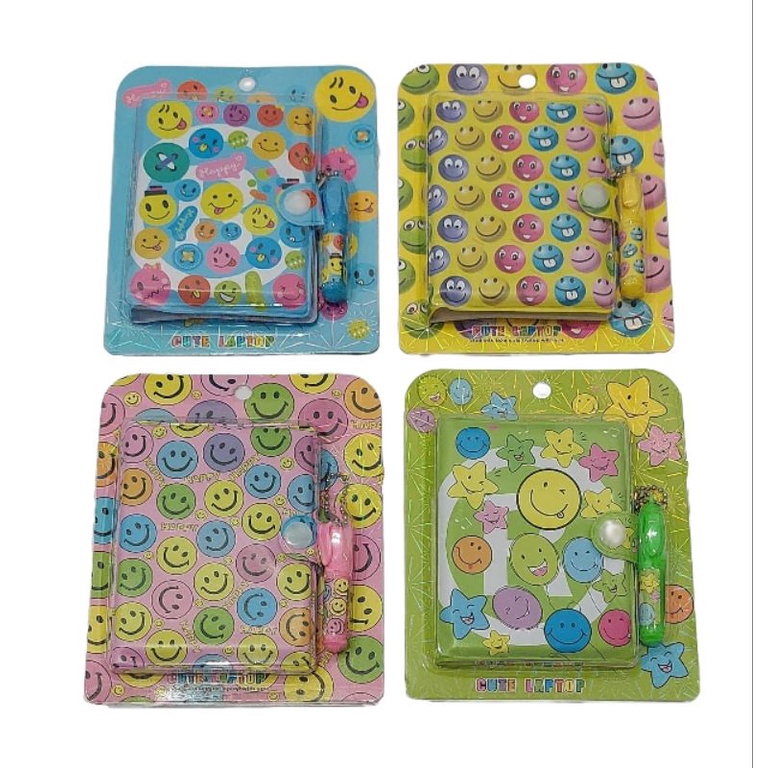 Diari Diary Notebook Kancing Mini Pen Karakter Fancy E-001