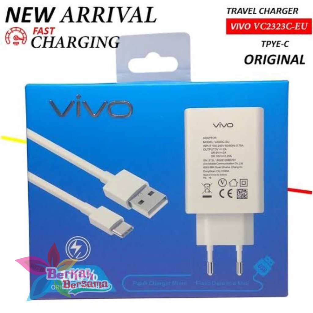 Charger Cashan Vivo v19 y20 y30 y50 V17pro original Fast charcing tipe c usb BB1402