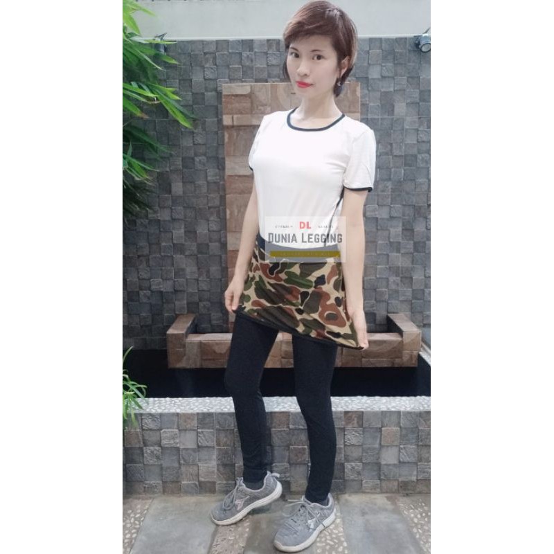 DuniaLegging Rok Legging Double Layer  Wanita Bersepeda Olahraga Senam Aerobic 4111 4112