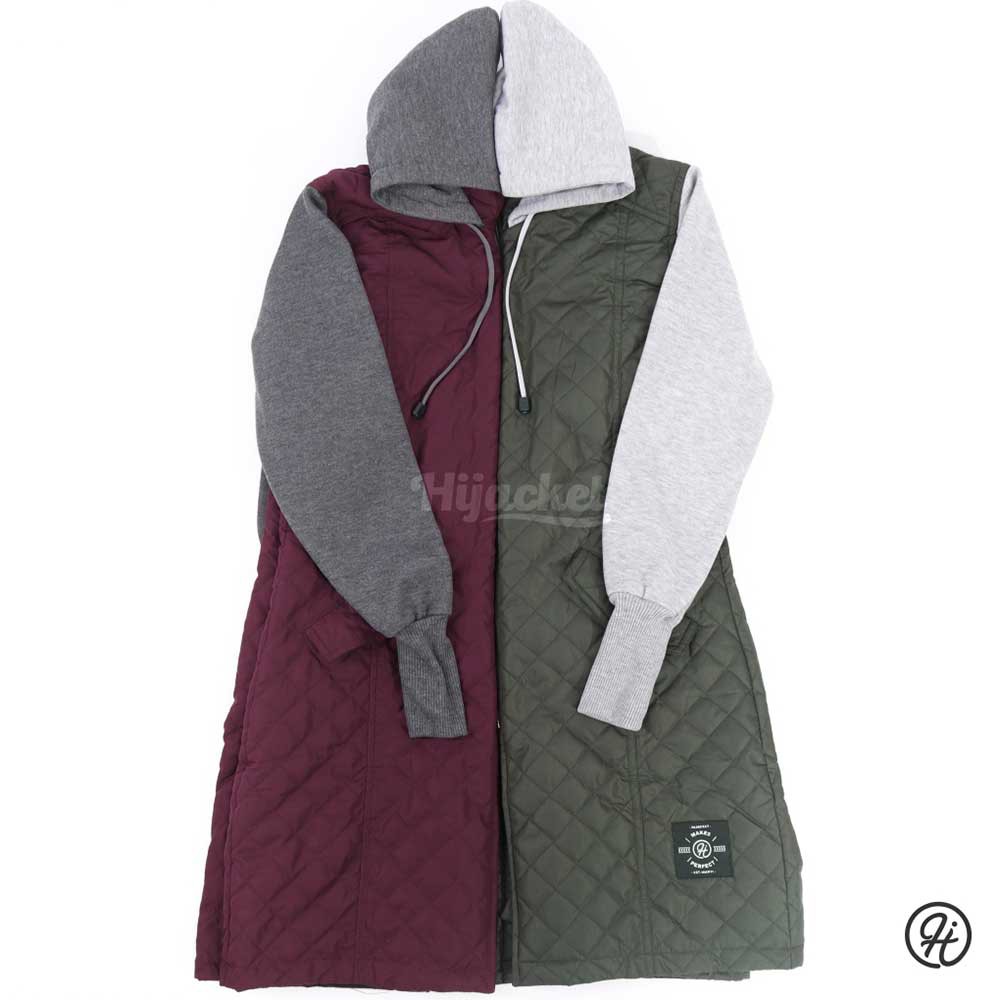 Jaket Jacket Hoodie Panjang Wanita Cewek Cwe Hijabers Roundhand Hijacket Hijaket Muslimah Hijab GRC-5