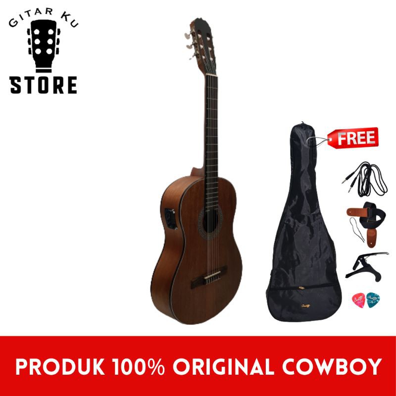 Gitar Klasik Nylon Elektrik Tuner Cowboy CG-100NS CG 100NS Original