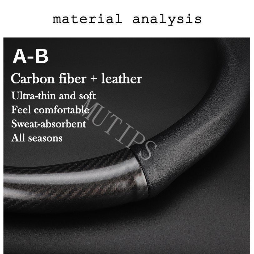 HYUNDAI Cover Stir Mobil Bahan Kulit carbon fiber Untuk i20 Trajet H1 i10 Kona Santa Fe Getz Accent Atoz