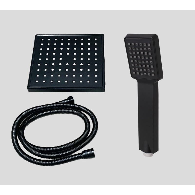 HS330HD Shower Tiang Column Set Mandi Kran Panas Dingin Mixer Hitam