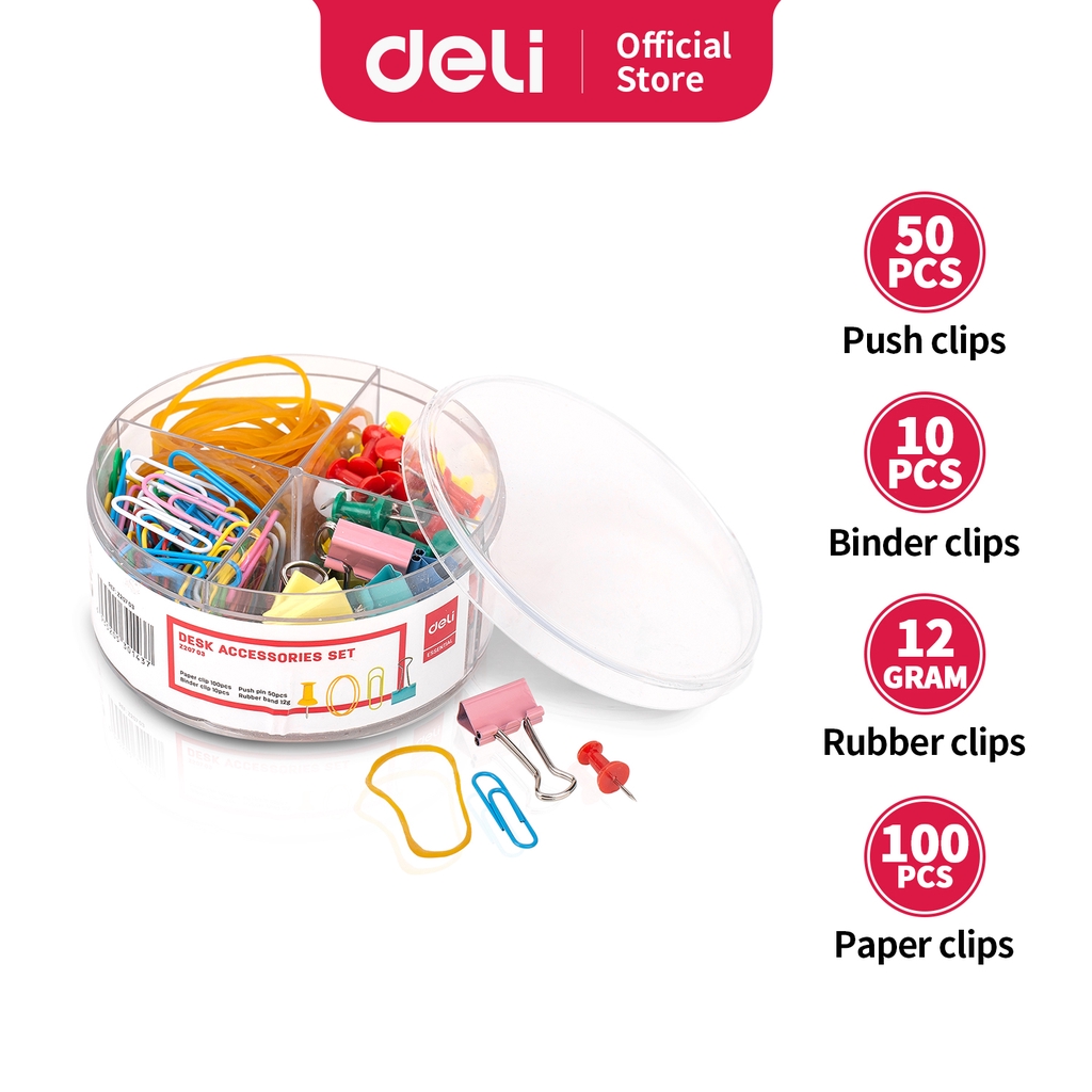 Deli  Set Klip Kertas  Paper Clip Binder Clip EZ20703