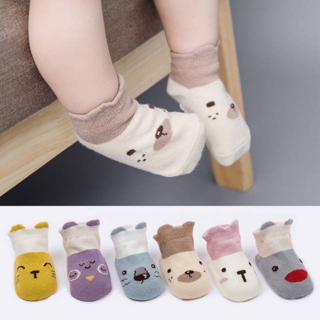 1234OS - KAOS KAKI BAYI GAMBAR ANIMALS BAHAN KATUN BREATHABLE NYAMAN DI PAKAI IMPORT.