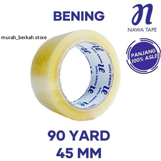 

LAKBAN/ISOLASI/Solatip Bening 90 YARD 45 MM (1PCS)