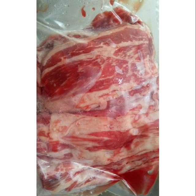 USA beef slice yoshinoya, ricebowl, teriyaki, Sukiyaki daging sapi shortplate us sice - 500gr