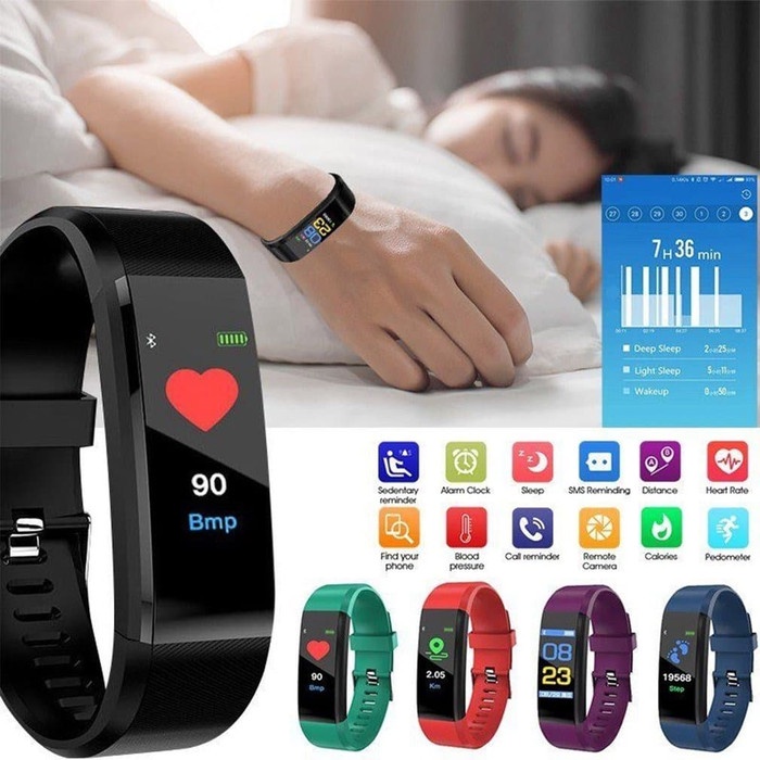 SKMEI Smartwatch Jam Tangan LED Bluetooth Heartrate Monitor - 115 PLUS
