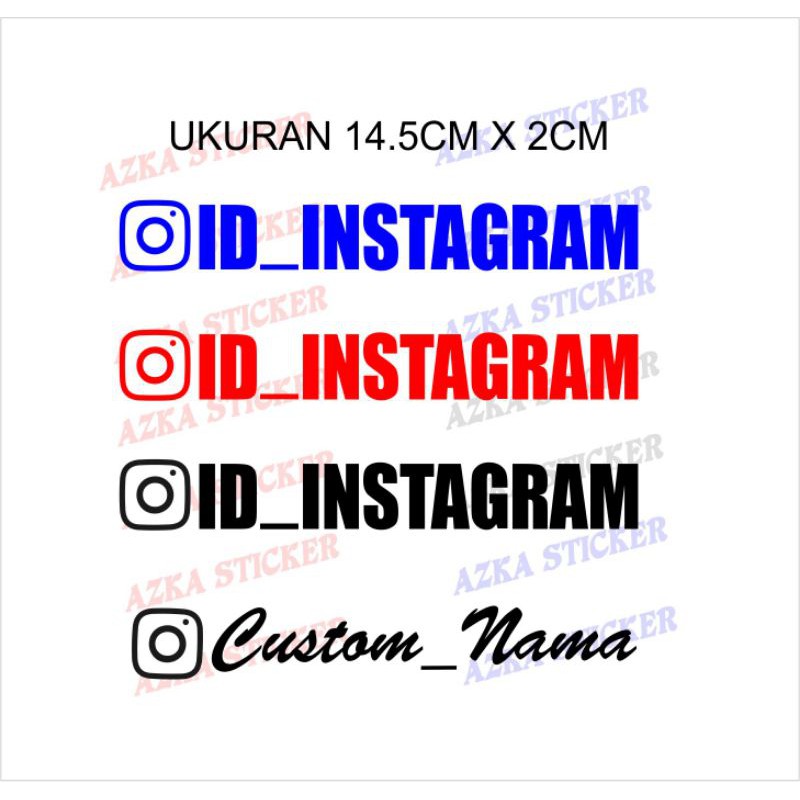 

sticker nama custum ig cutting isi 4 pcs