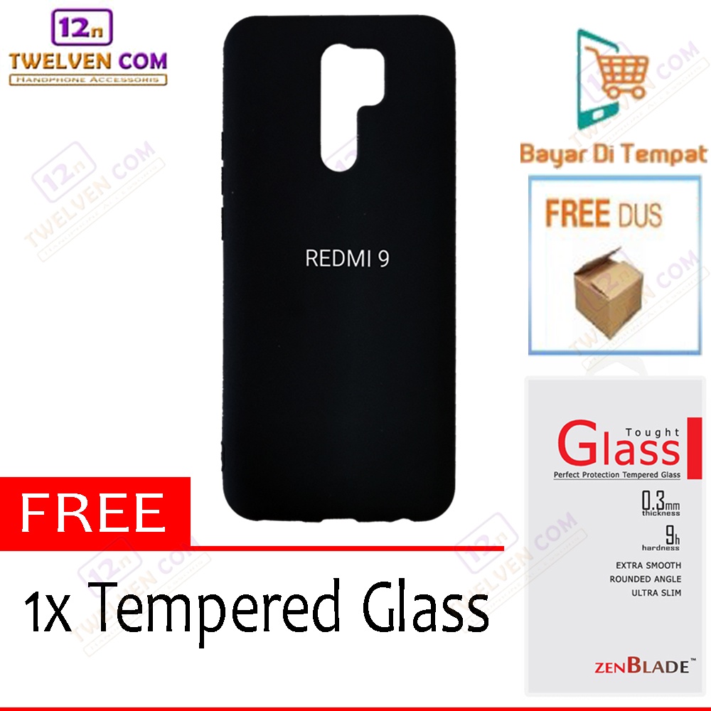 [FLASH SALE] Case Slim Matte Softcase Xiaomi Redmi 9 - Free Tempered Glass