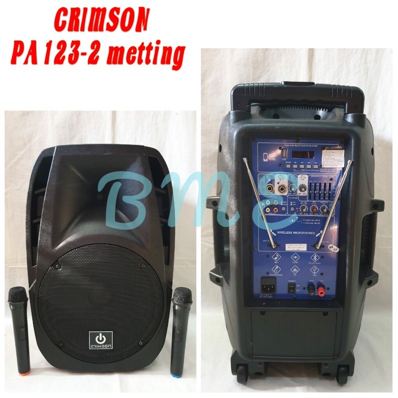 Speaker Portable Wireless Crimson PA 123-2 Original 12 inch Bluetooth