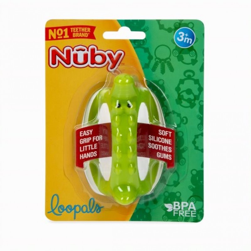 Nuby Loopy Legs Teether Mainan Gigitan Bayi Aligator / Monkey / Sloth