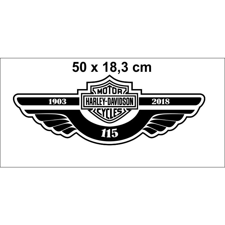 stiker cutting mobil kaca belakang harley davidson