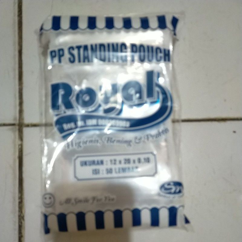 Plastik Klip PP Standing Pouch 12x20