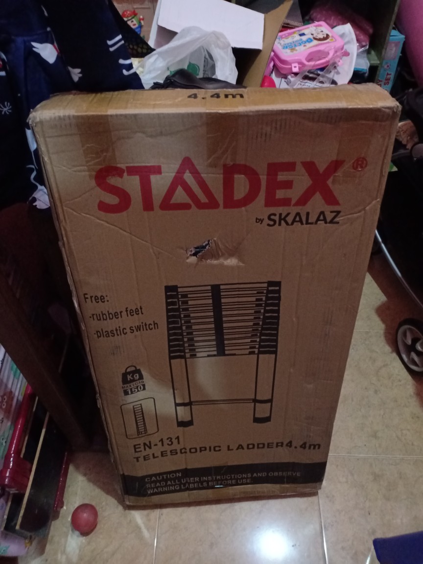 Tangga Lipat Alumunium Teleskopik Ladder 4.4 Meter Single Tangga Telescopic 4.4 M