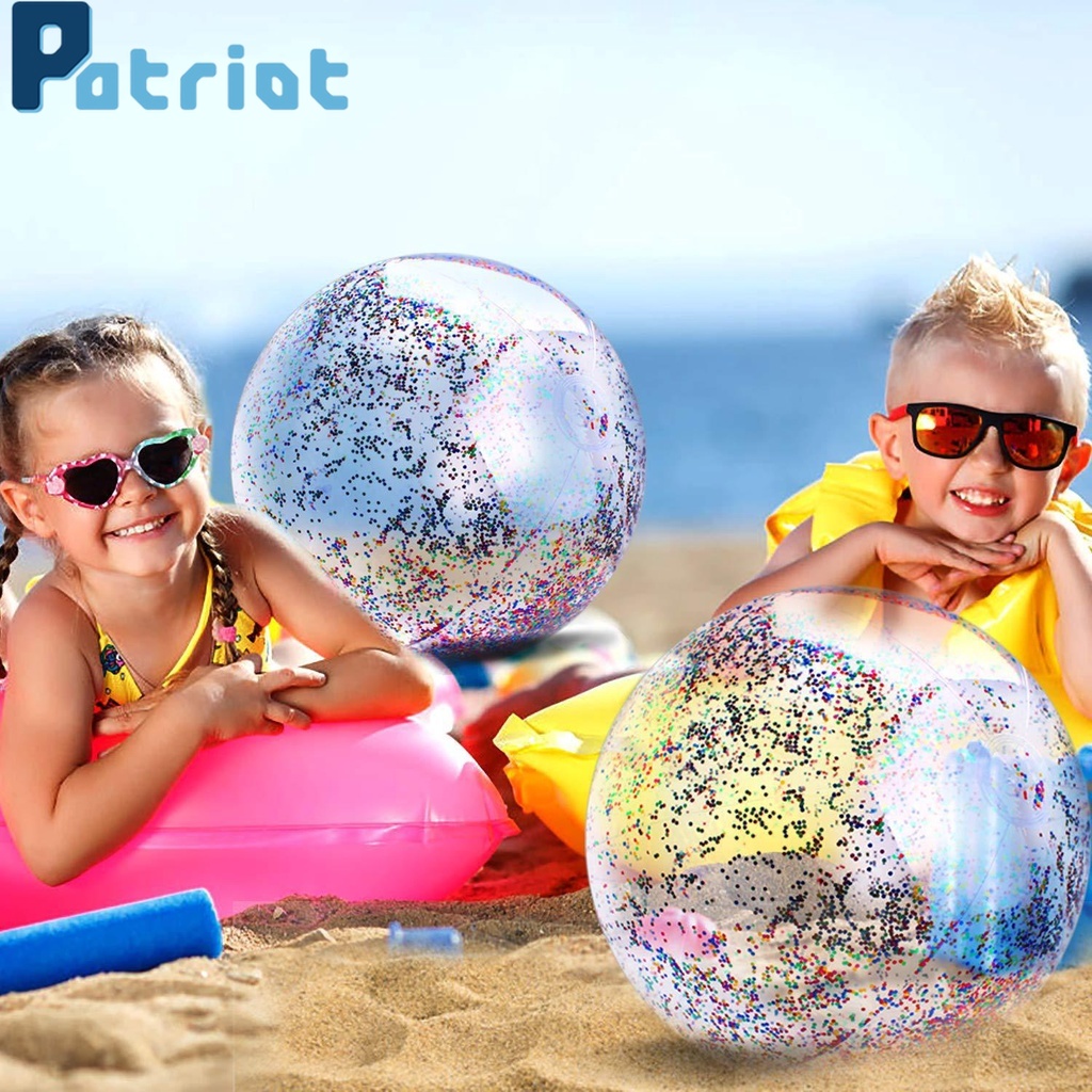 [ Colorful Transparent PVC Sequin Beach Ball Toy For Photo Props Swimming Pools Playing Fun Tools ]