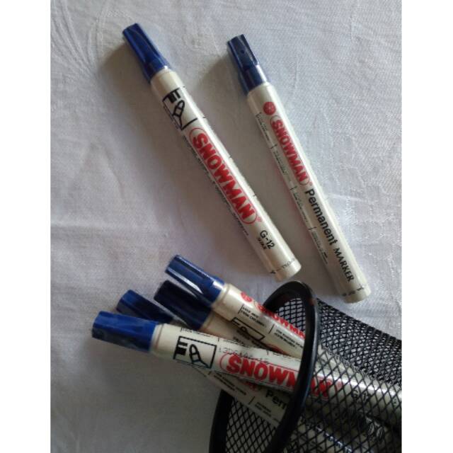 

Spidol Snowman permanent marker G12 spidol permanen biru big sale cuci gudang baca ket