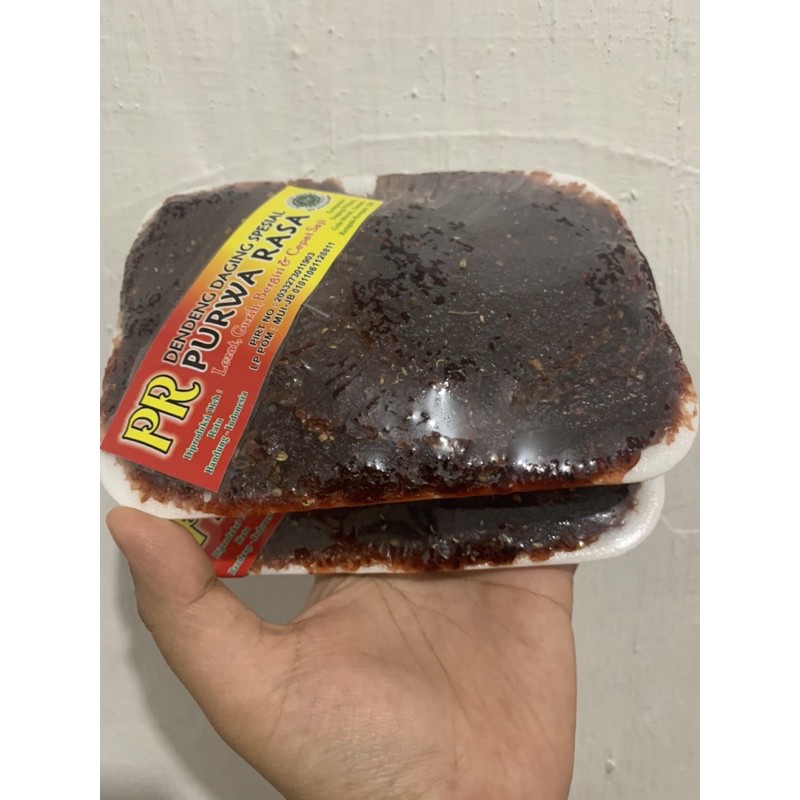Dendeng Purwa Rasa Bandung daging ayam sapi 150gr murah enak daging besar