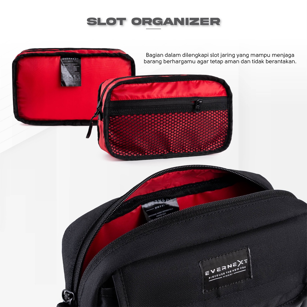 Tas Selempang Cowok Darez Sling Bag Pouch Kantong Pria Waist Bag Distro Multifungsi Outdoor Kerja