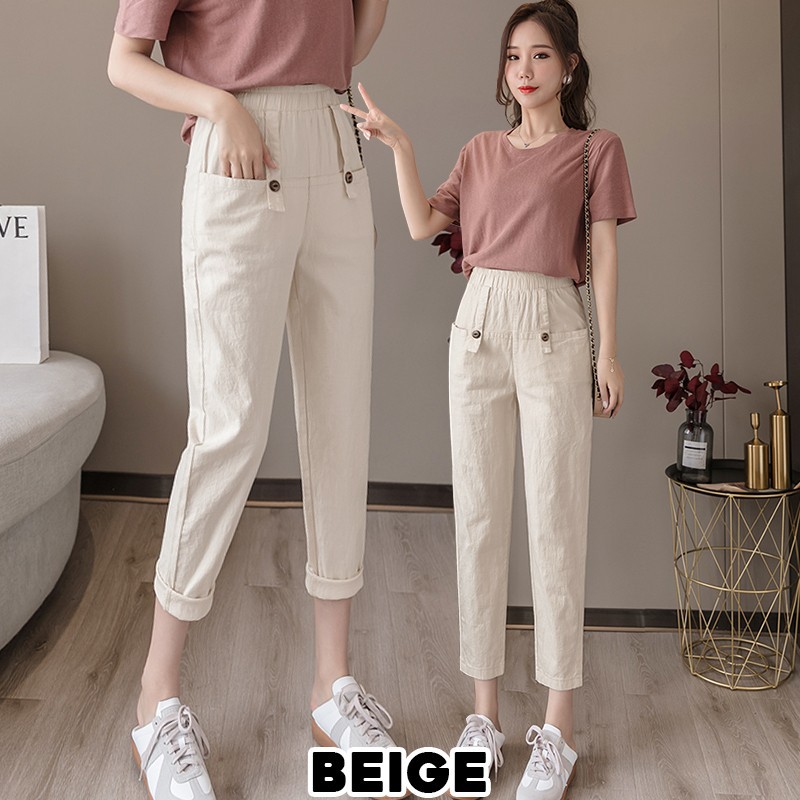 KARSKOREA 621 C Linen Long Pants/Celana Linen/Celana Kantor/Celana Kain/Linen Premium/celana wanita/celana kulot/Celana korea/kulot korea/Pants korea