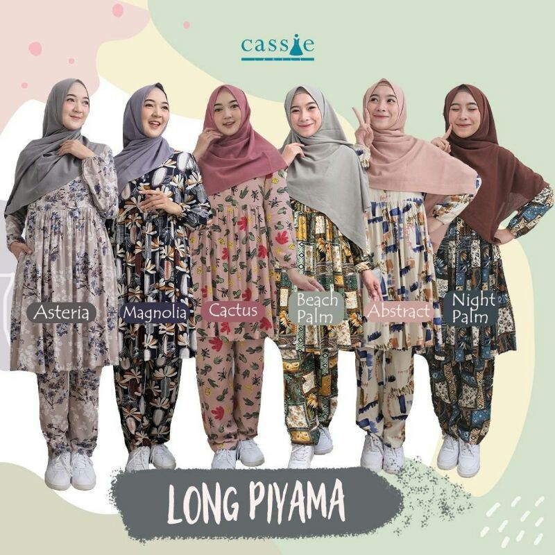 (ORGINAL) LONG PIYAMA BY CASSIE LABELS/ PIYAMA RAYON/ TUNIK