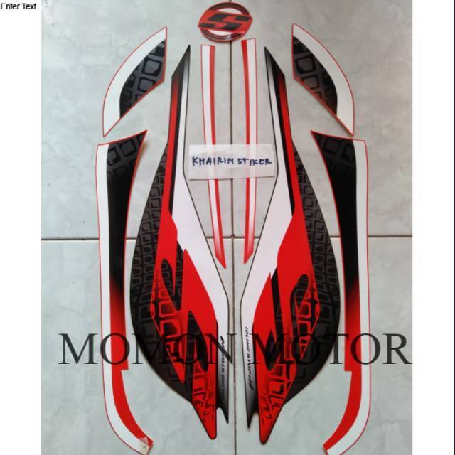 Sticker Striping honda scoopy 2019 2020 hitam merah sporty