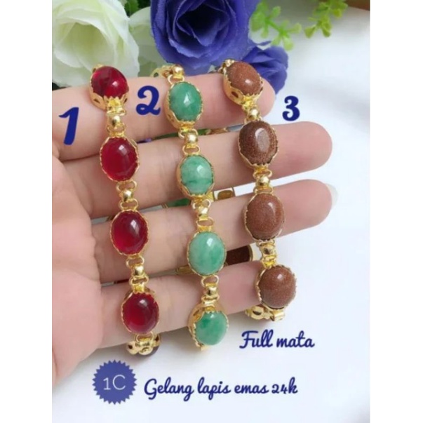 gelang wanita kekinian batu giok titanium asli