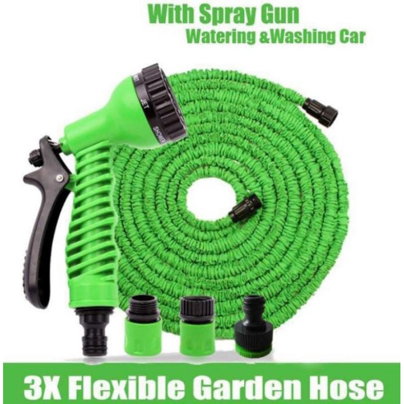 MAGIC HOSE PIPE + SPRAY GUN 15M SELANG AIR AJAIB MAGIC ELASTIS GARDEN