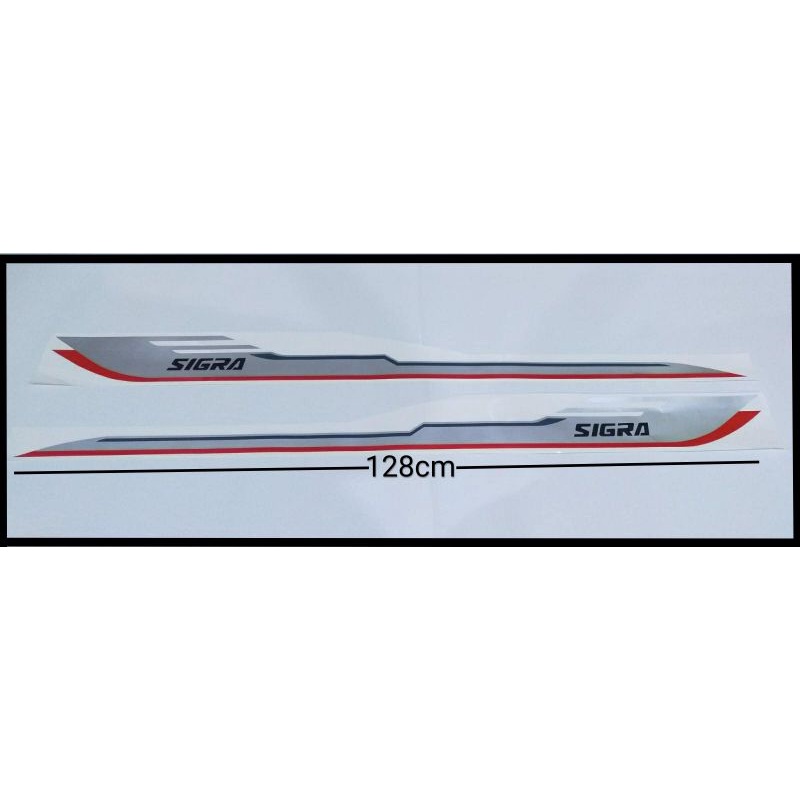 STIKER BODY SAMPING MOBIL DAIHATSU SIGRA SILVER