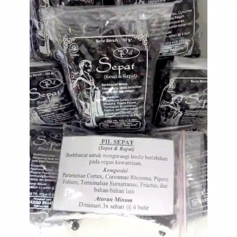 ( COD )Pil manjakani original 100gram isi 500+ butir jamu khas solo