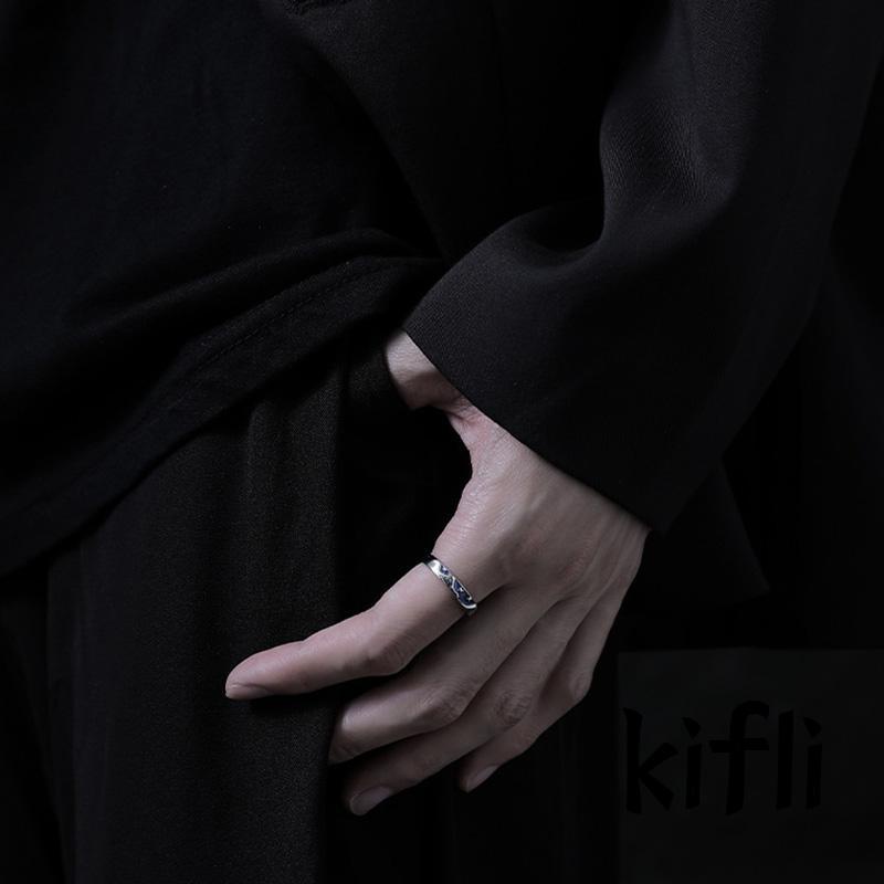 Cincin Jari Telunjuk Model Terbuka,Desain Bintang Biru,Untuk Pria