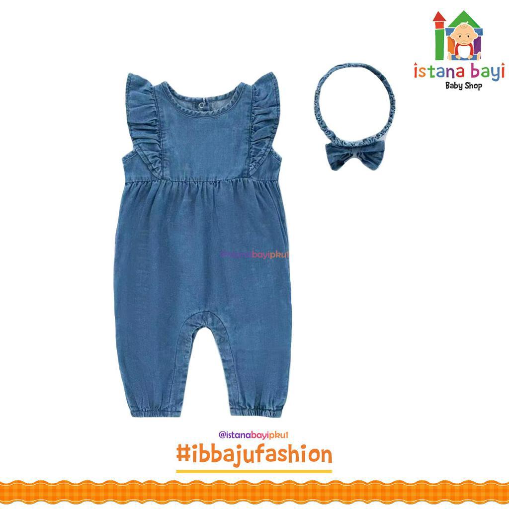 Catellove Jumpsuit + Bando / Setelan Jumper Anak